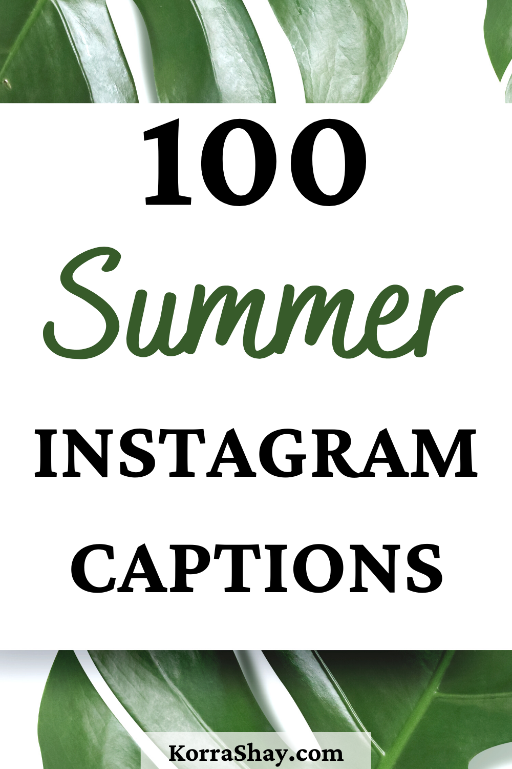 Summer Instagram captions